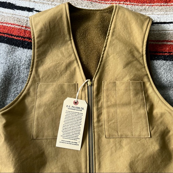 Filson X Governor Baxter S/M Military Wool Blanket Reversible Vest Made in USA - Picture 8 of 12